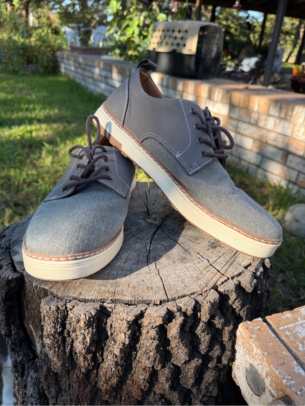St. John’s Bay size 11 Men's Casual Gray Canvas Derby Shoes*